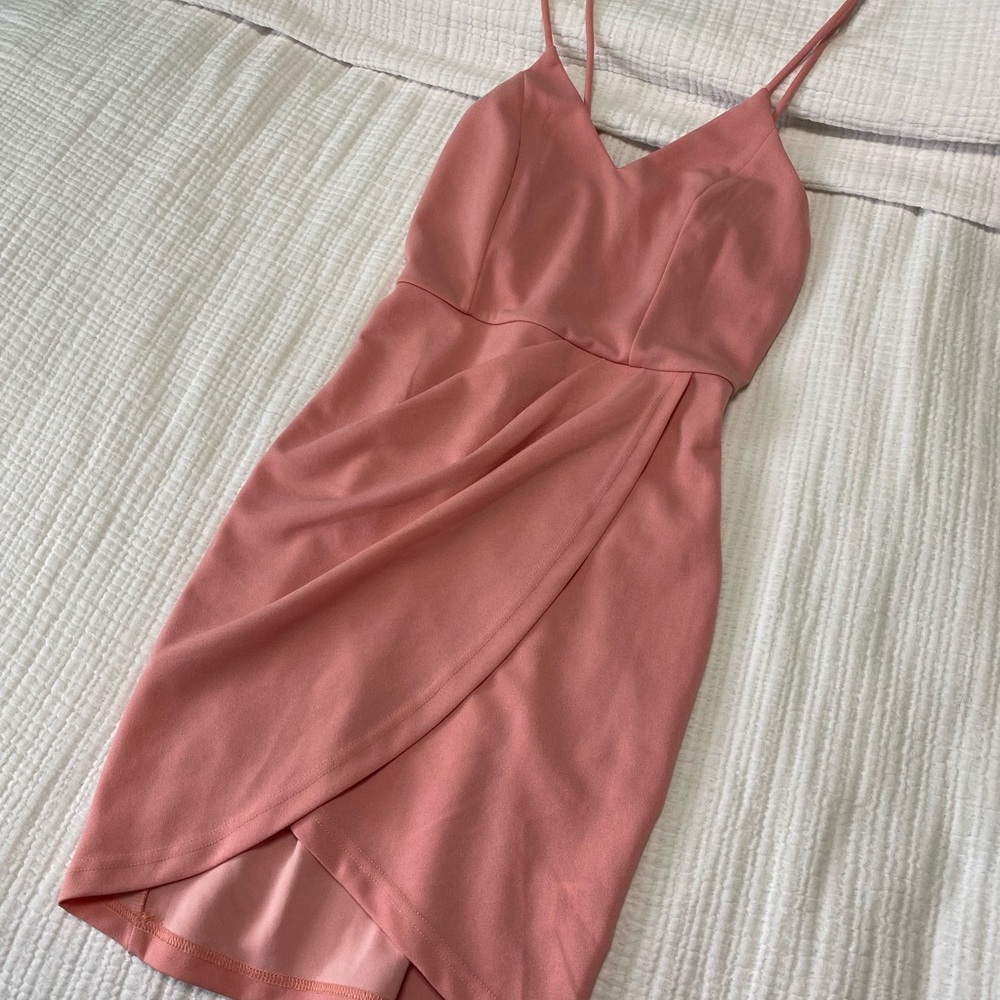 Windsor size S Blush Mini Dress, Slight Leg Slit